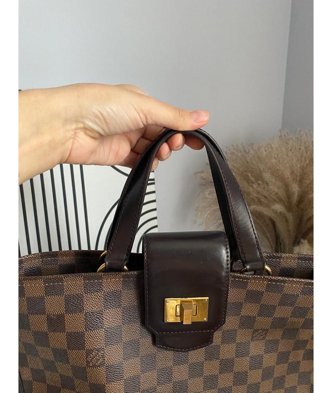 LOUIS VUITTON Коричневая сумка с короткими ручками, фото 4