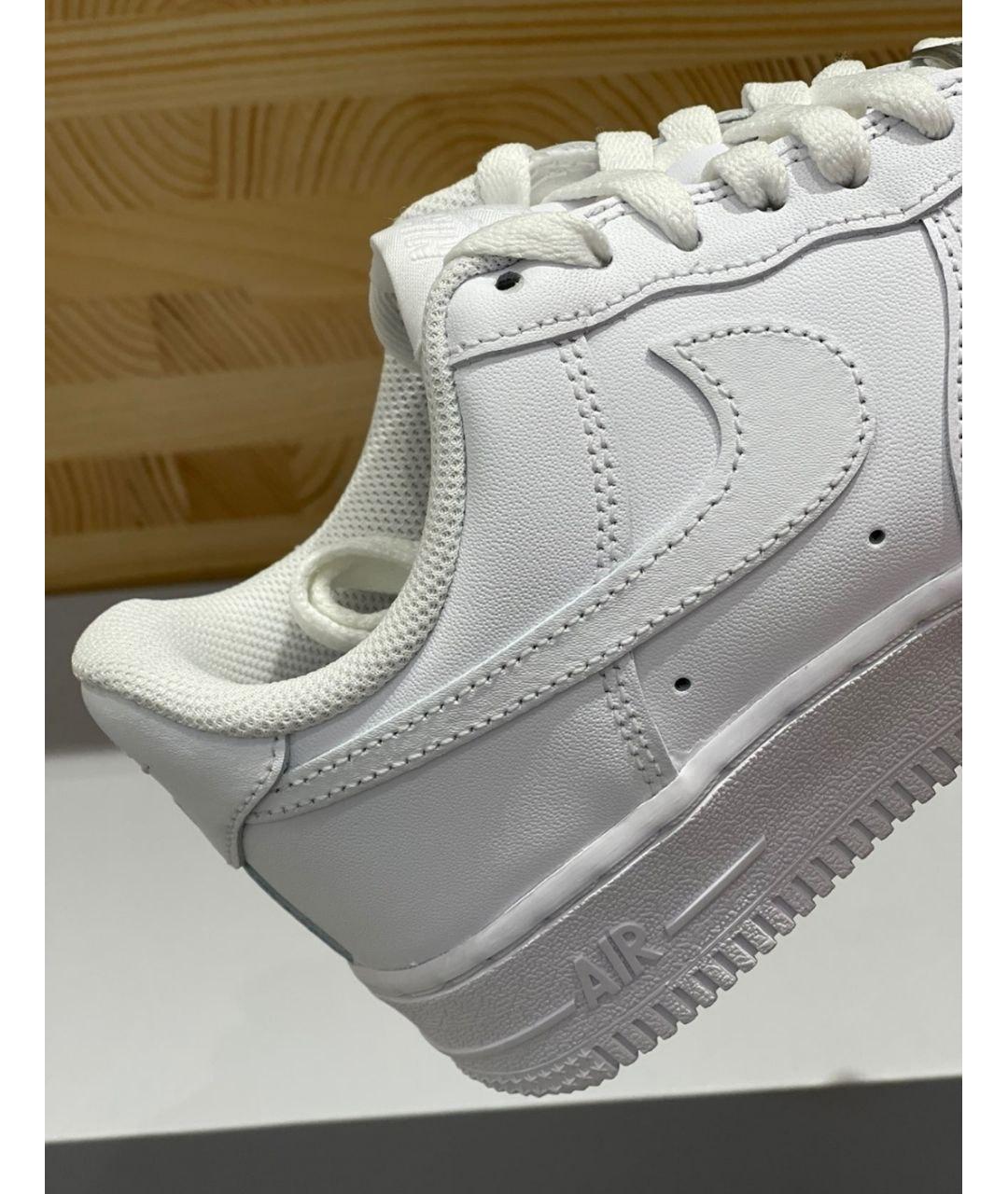 NIKE Белые низкие кроссовки / кеды из искусственной кожи, фото 2