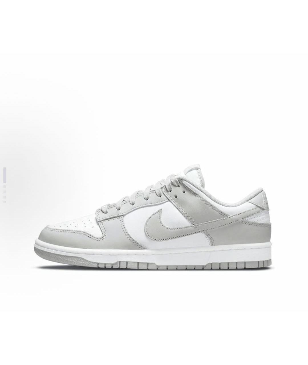 NIKE Серые низкие кроссовки / кеды из искусственной кожи, фото 7