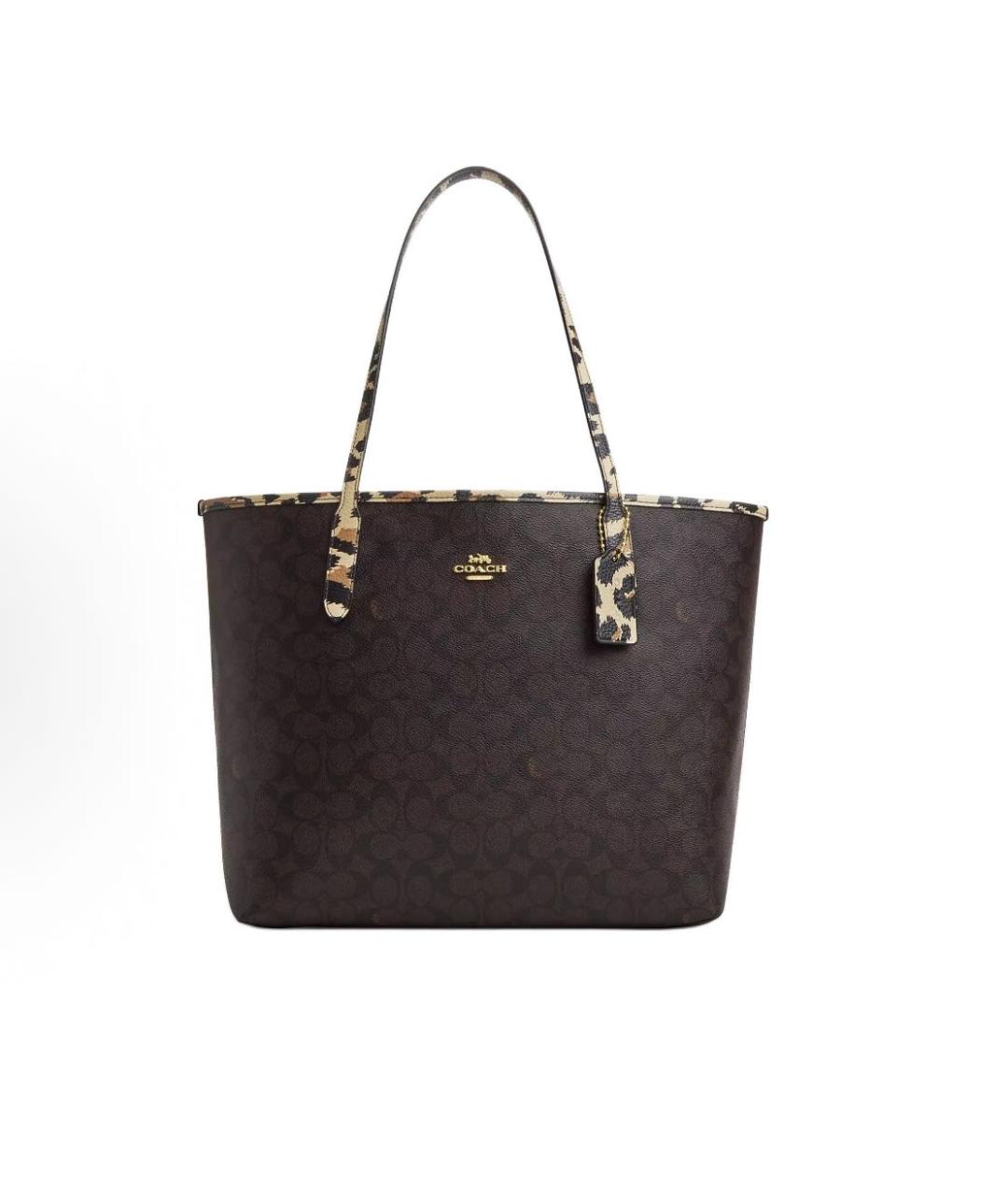 COACH Коричневая сумка тоут, фото 1