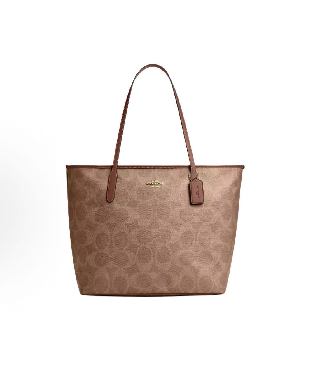 COACH Коричневая сумка тоут, фото 1