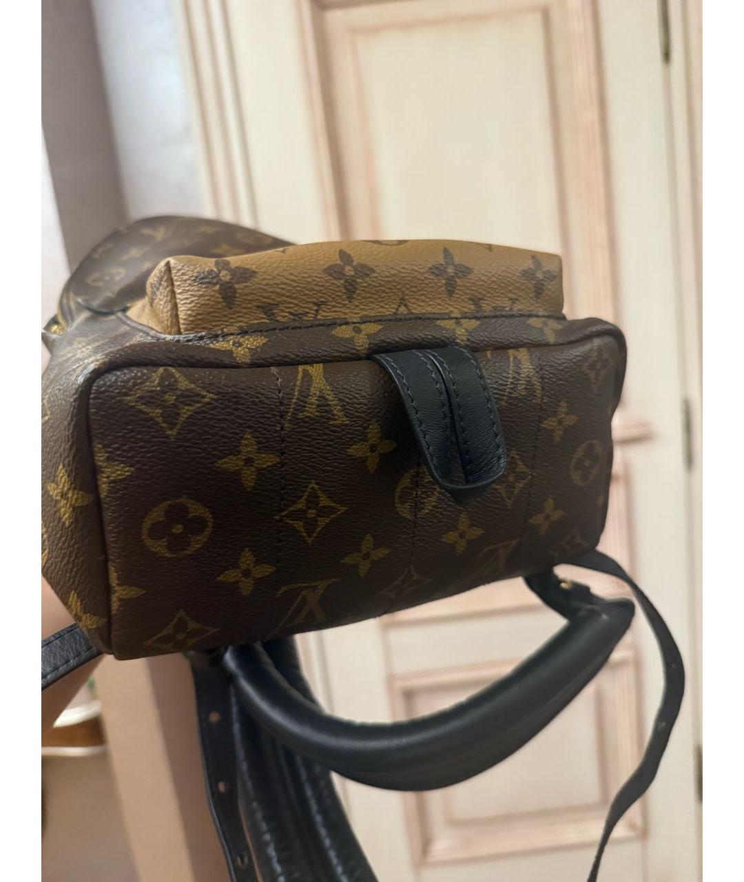 LOUIS VUITTON Коричневый кожаный рюкзак, фото 5