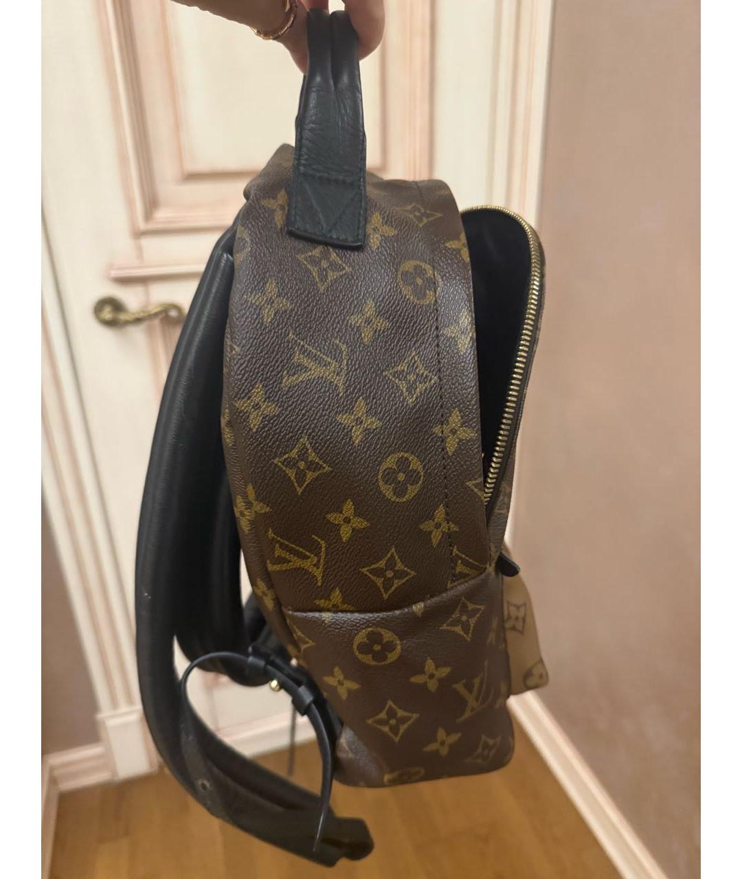 LOUIS VUITTON Коричневый кожаный рюкзак, фото 2
