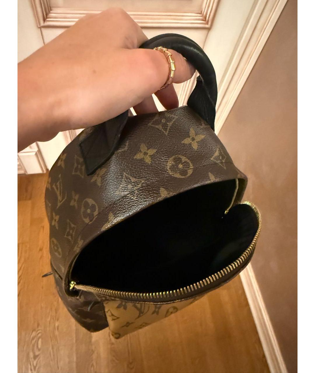 LOUIS VUITTON Коричневый кожаный рюкзак, фото 4