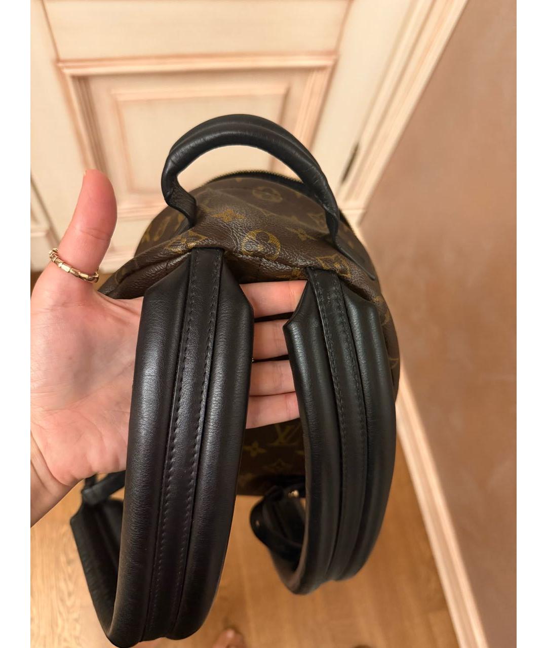 LOUIS VUITTON Коричневый кожаный рюкзак, фото 3