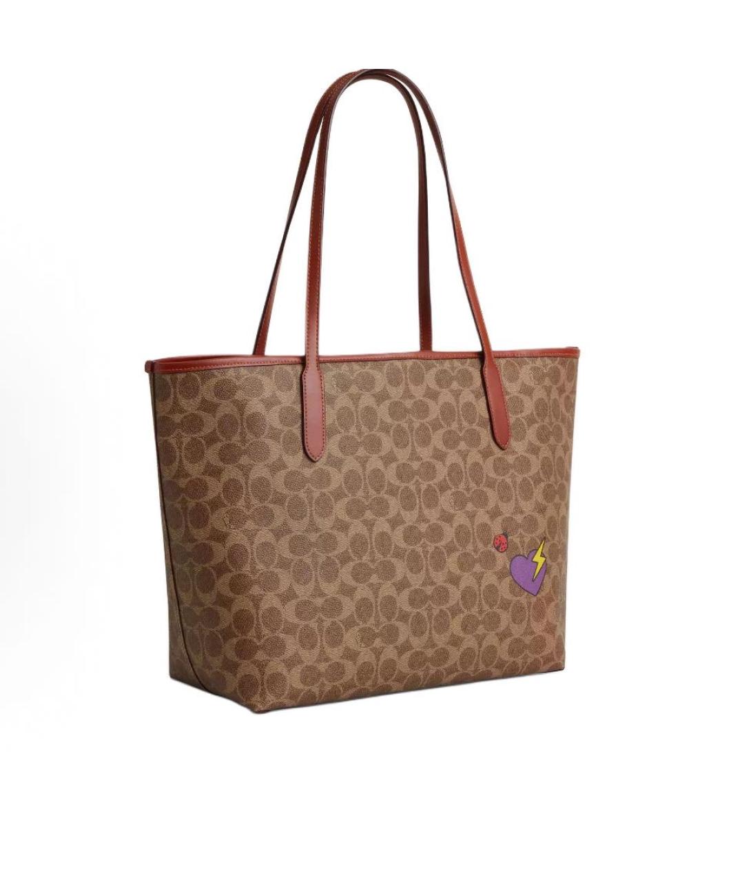 COACH Коричневая сумка тоут, фото 2