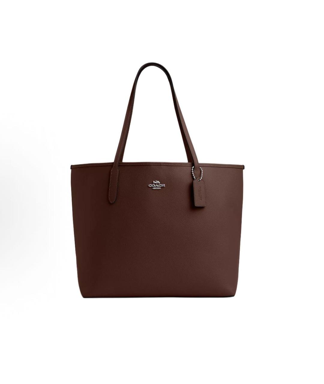 COACH Коричневая кожаная сумка тоут, фото 1