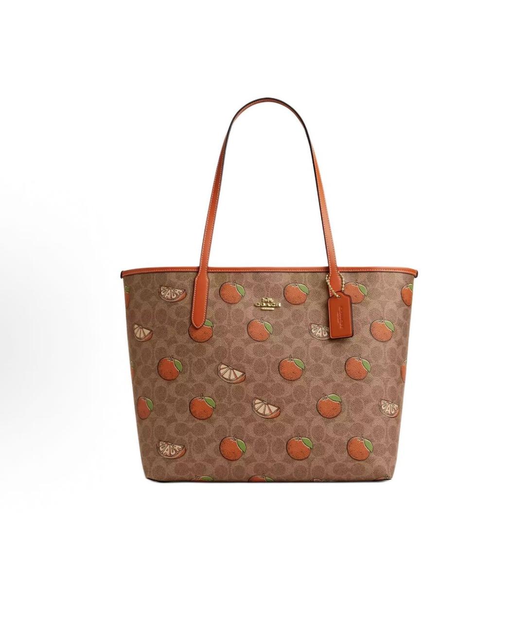 COACH Коричневая сумка тоут, фото 1