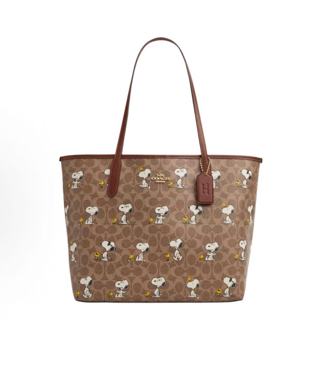 COACH Коричневая сумка тоут, фото 1