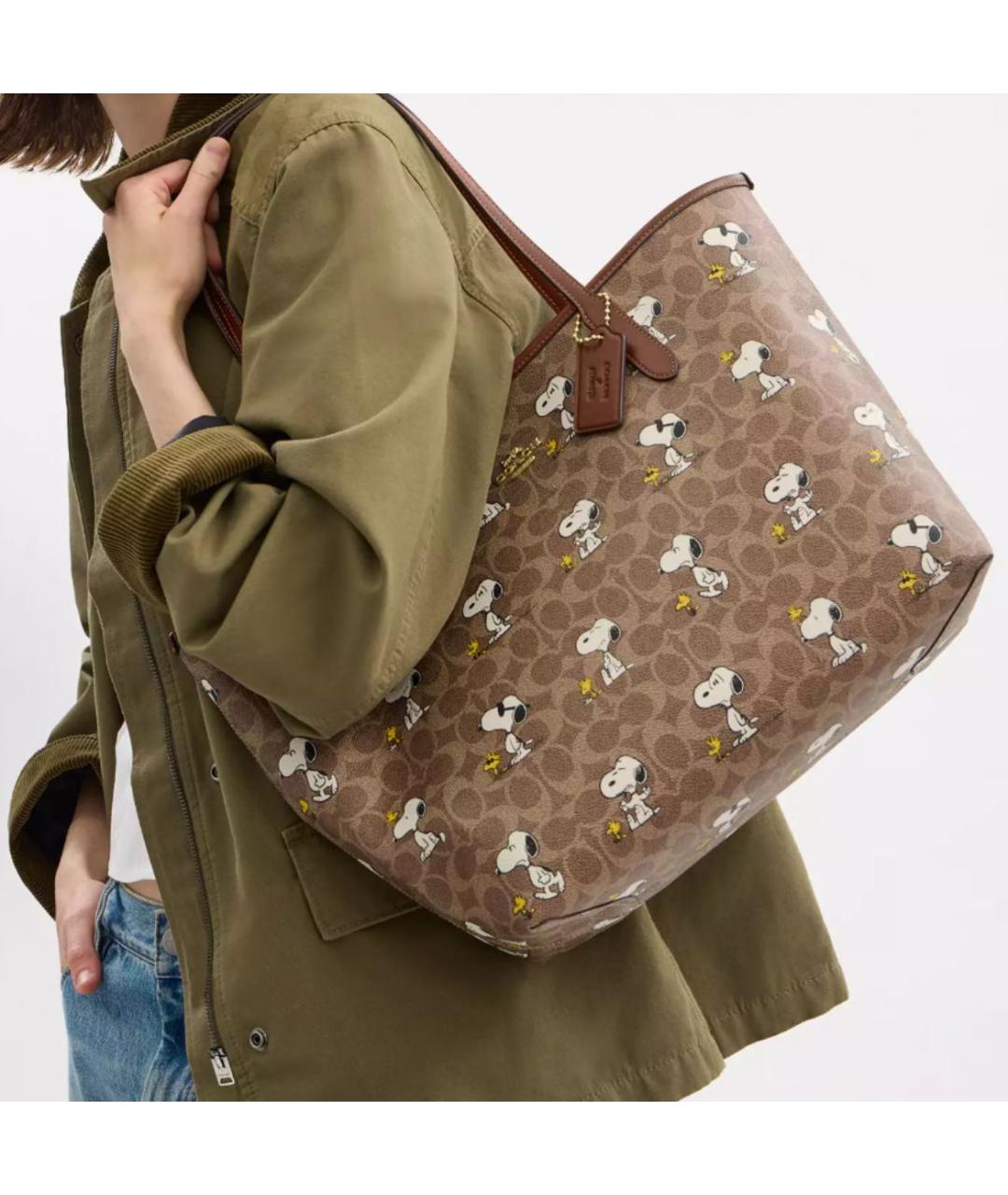 COACH Коричневая сумка тоут, фото 4