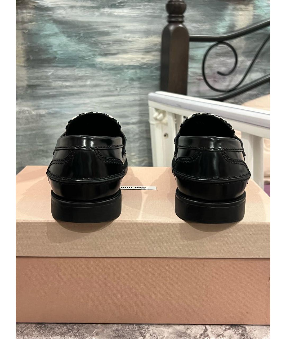 MIU MIU Черные кожаные лоферы, фото 4