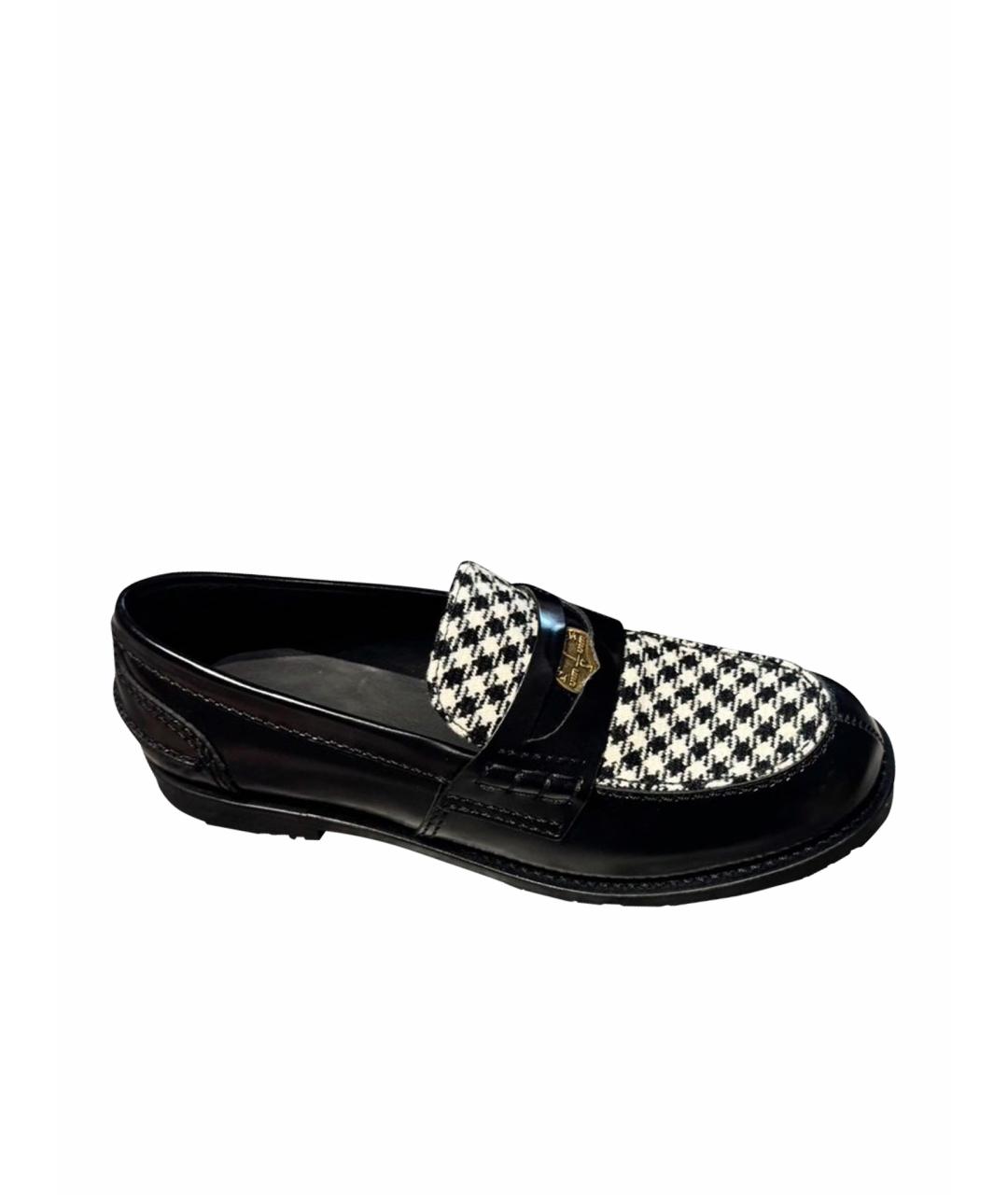 MIU MIU Черные кожаные лоферы, фото 1