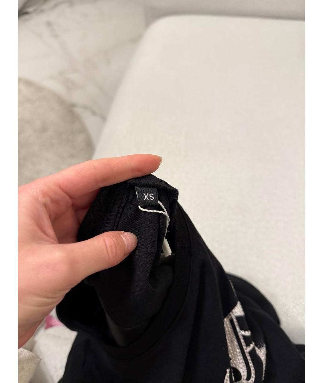 PHILIPP PLEIN Черная хлопковая футболка, фото 3