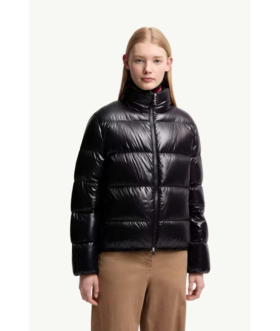 MONCLER Черный пуховик, фото 2