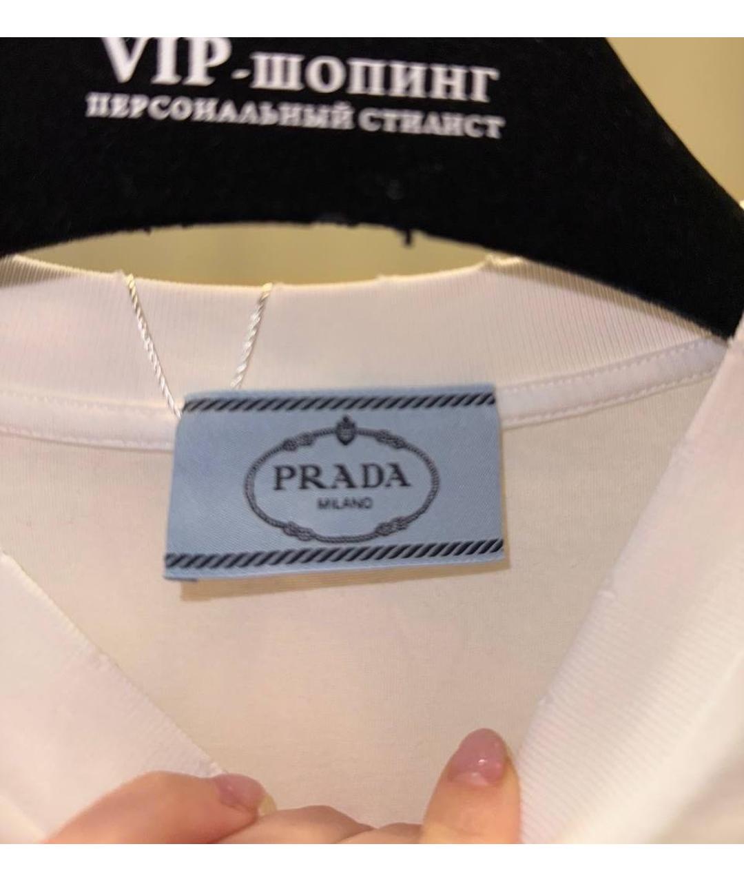 PRADA Белая футболка, фото 4