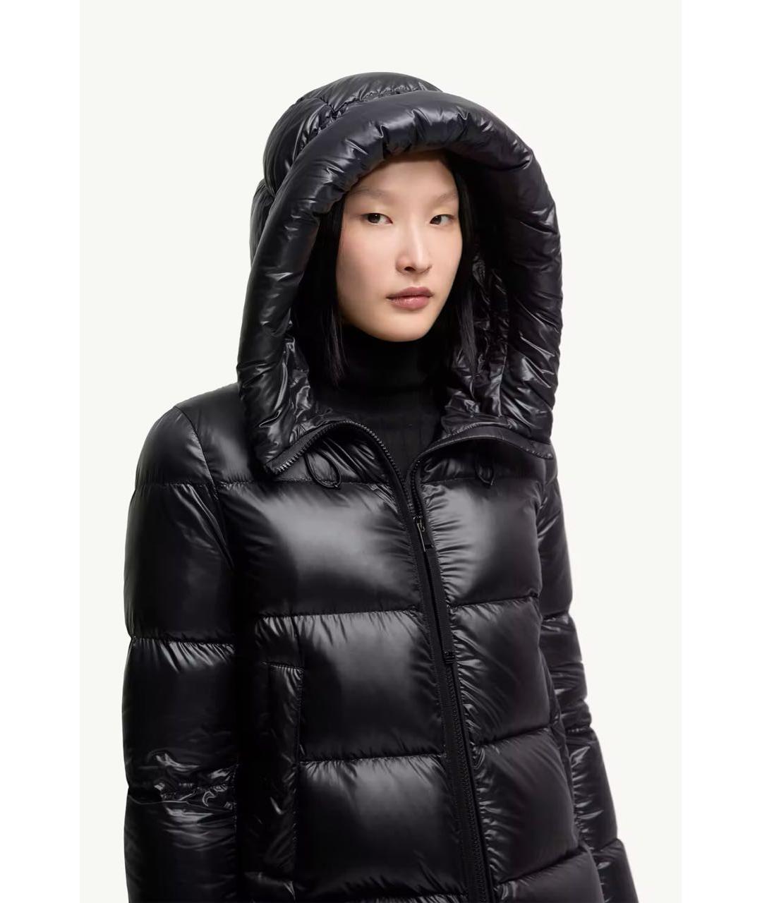 MONCLER Черный пуховик, фото 4