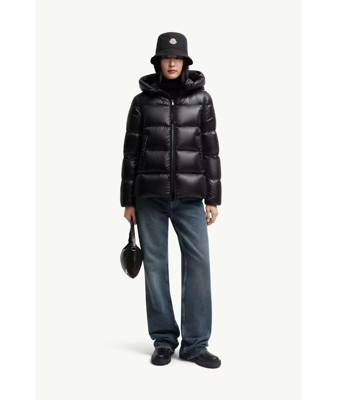 MONCLER Черный пуховик, фото 5