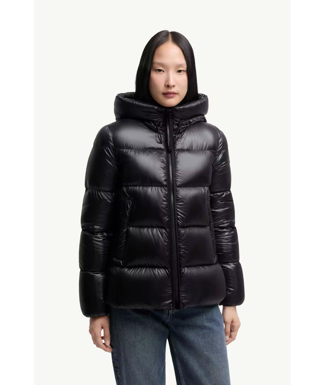 MONCLER Черный пуховик, фото 2