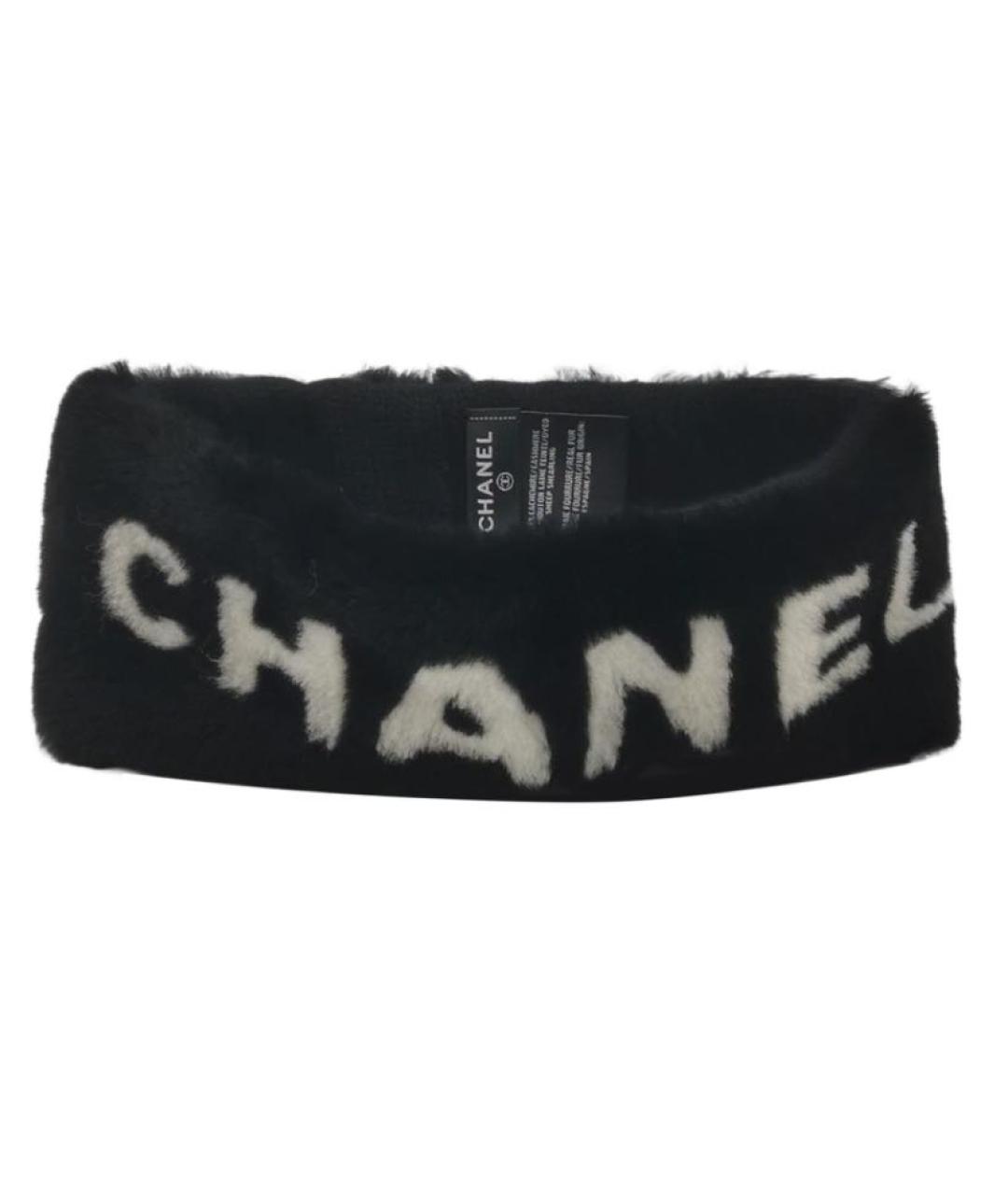 CHANEL Черная повязка на голову, фото 4
