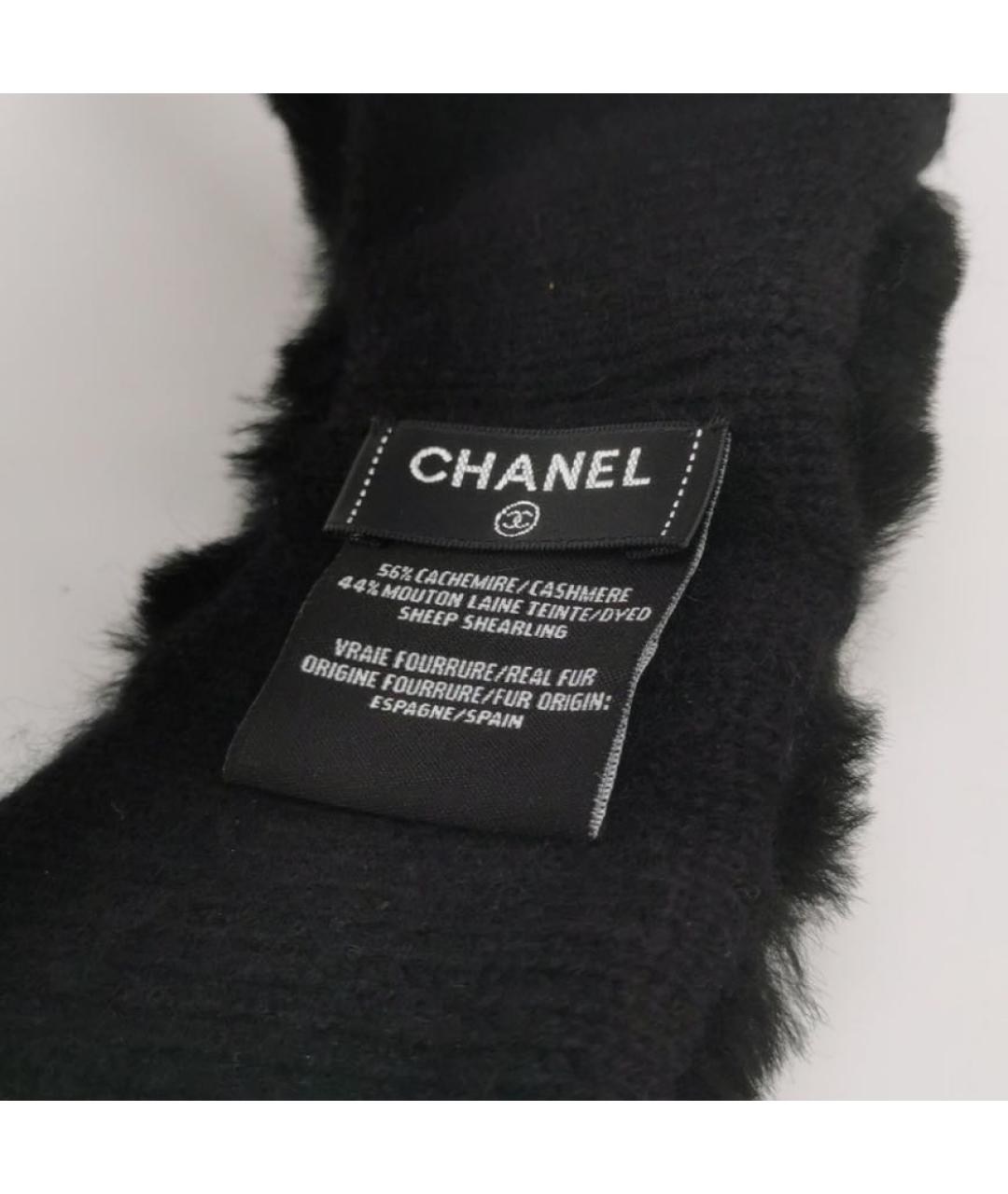 CHANEL Черная повязка на голову, фото 3