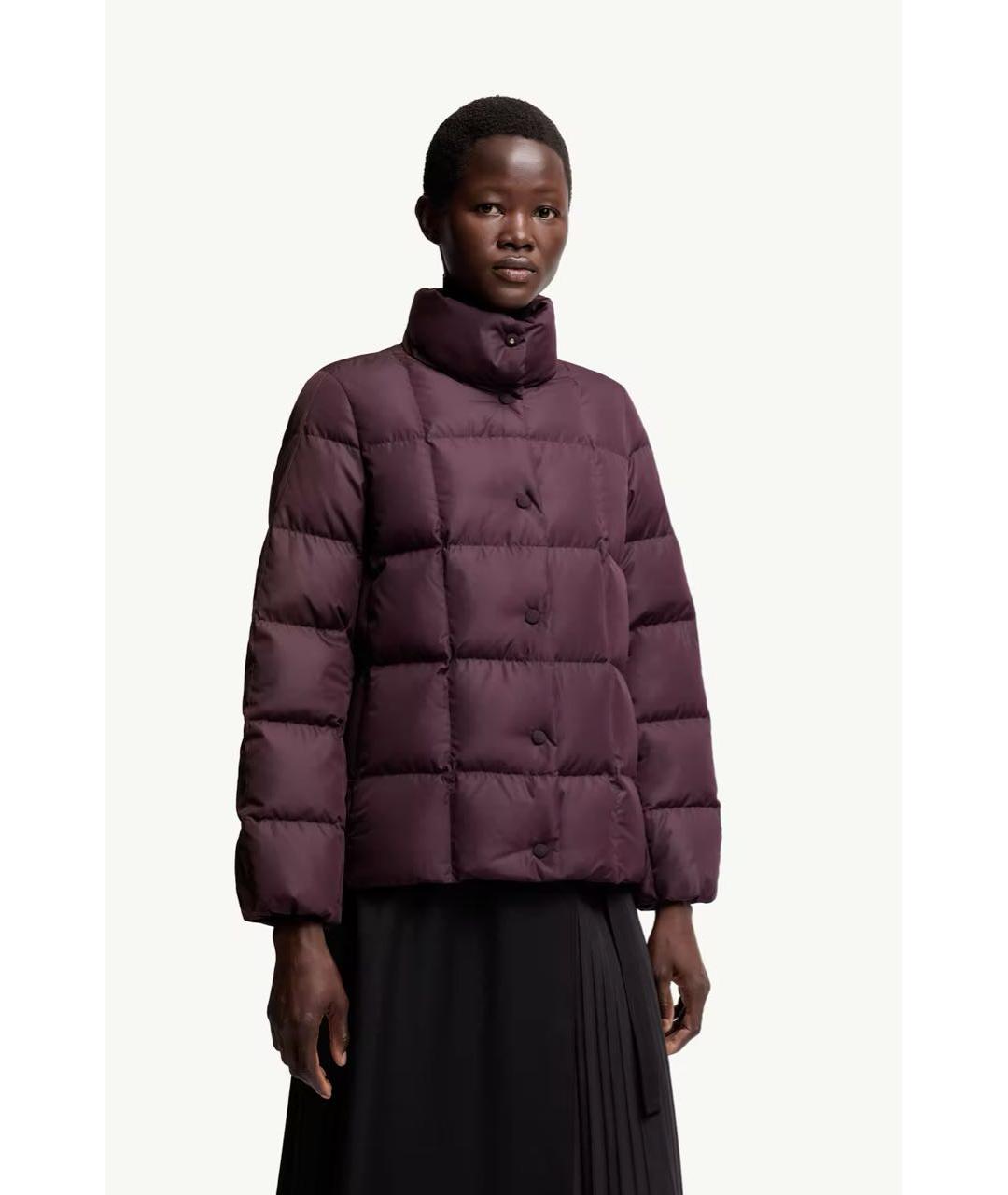 MONCLER Бордовый пуховик, фото 2