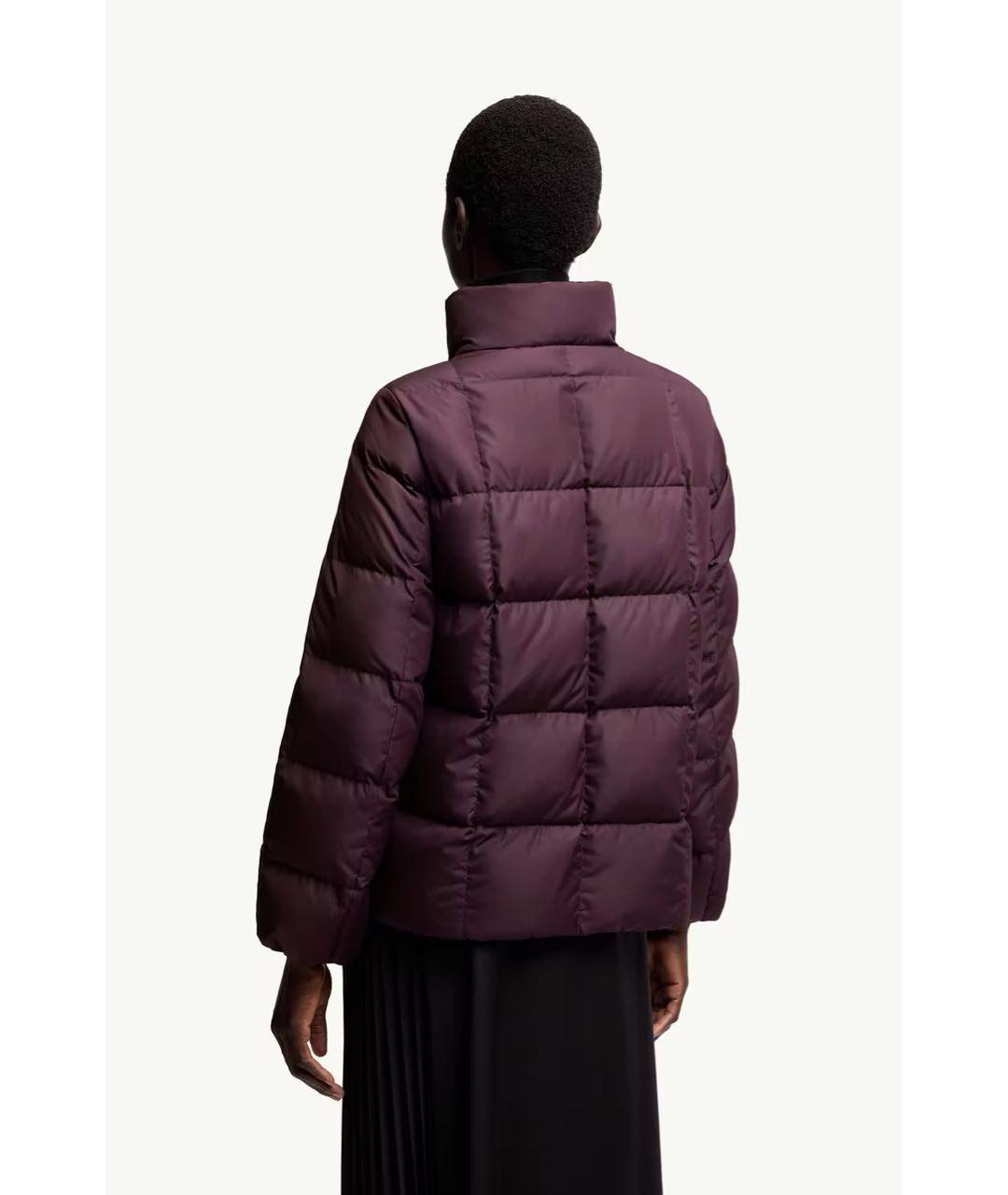 MONCLER Бордовый пуховик, фото 3