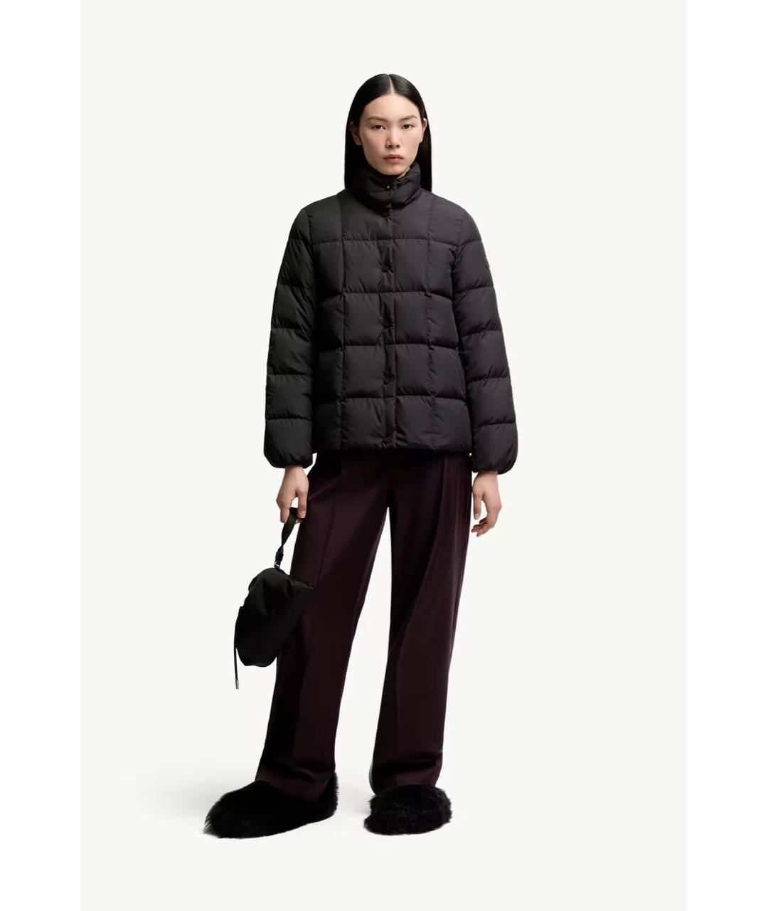 MONCLER Черный пуховик, фото 4