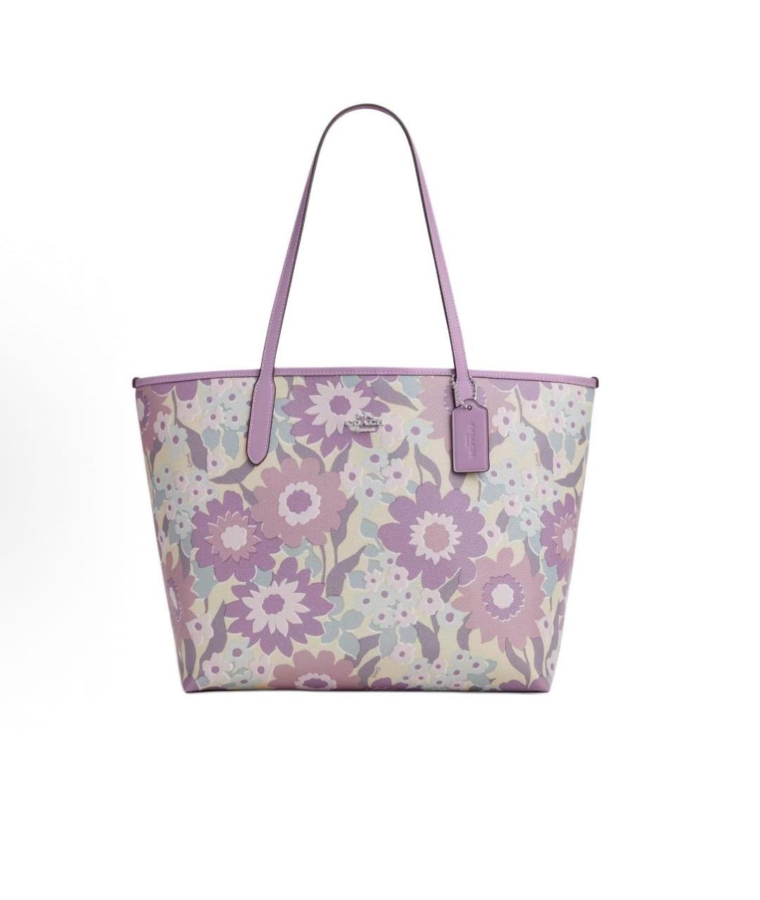 COACH Фиолетовая сумка тоут, фото 1