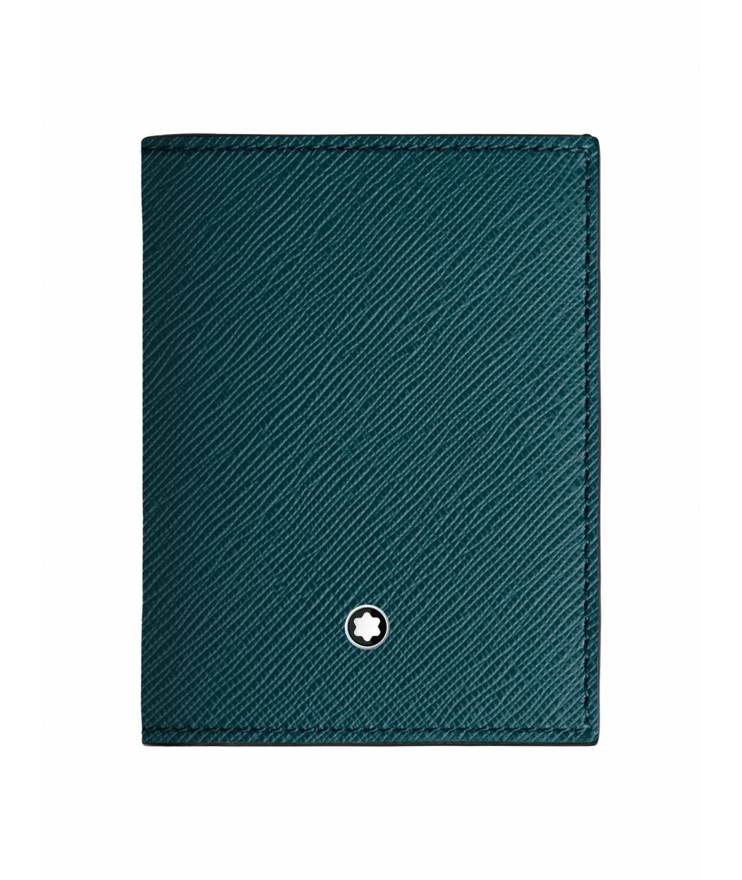 MONTBLANC Синий кожаный кошелек, фото 1