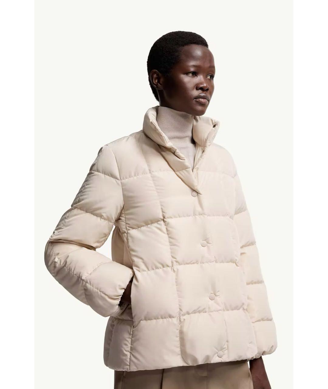 MONCLER Бежевый пуховик, фото 4