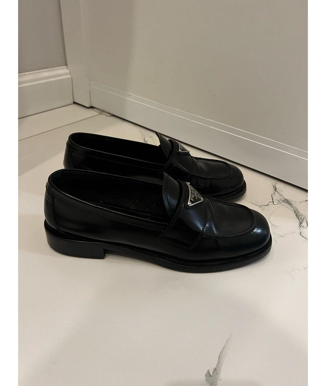 PRADA Черные кожаные лоферы, фото 8