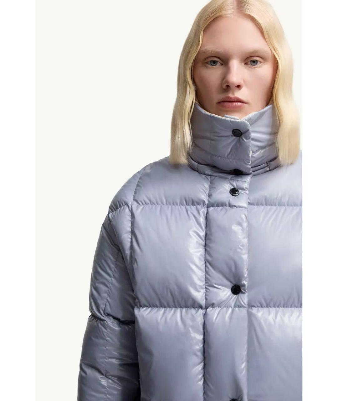MONCLER Голубой пуховик, фото 4