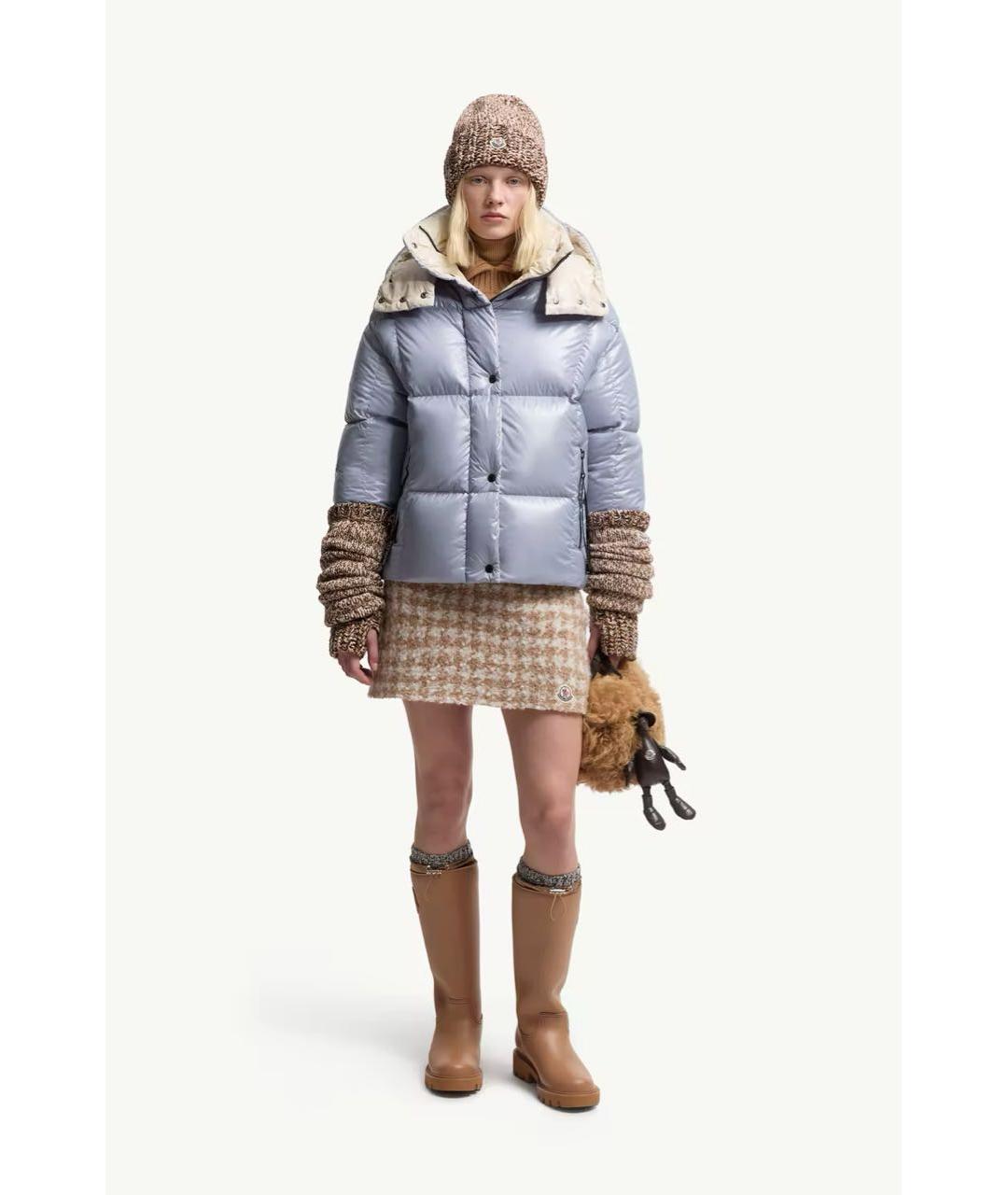 MONCLER Голубой пуховик, фото 5