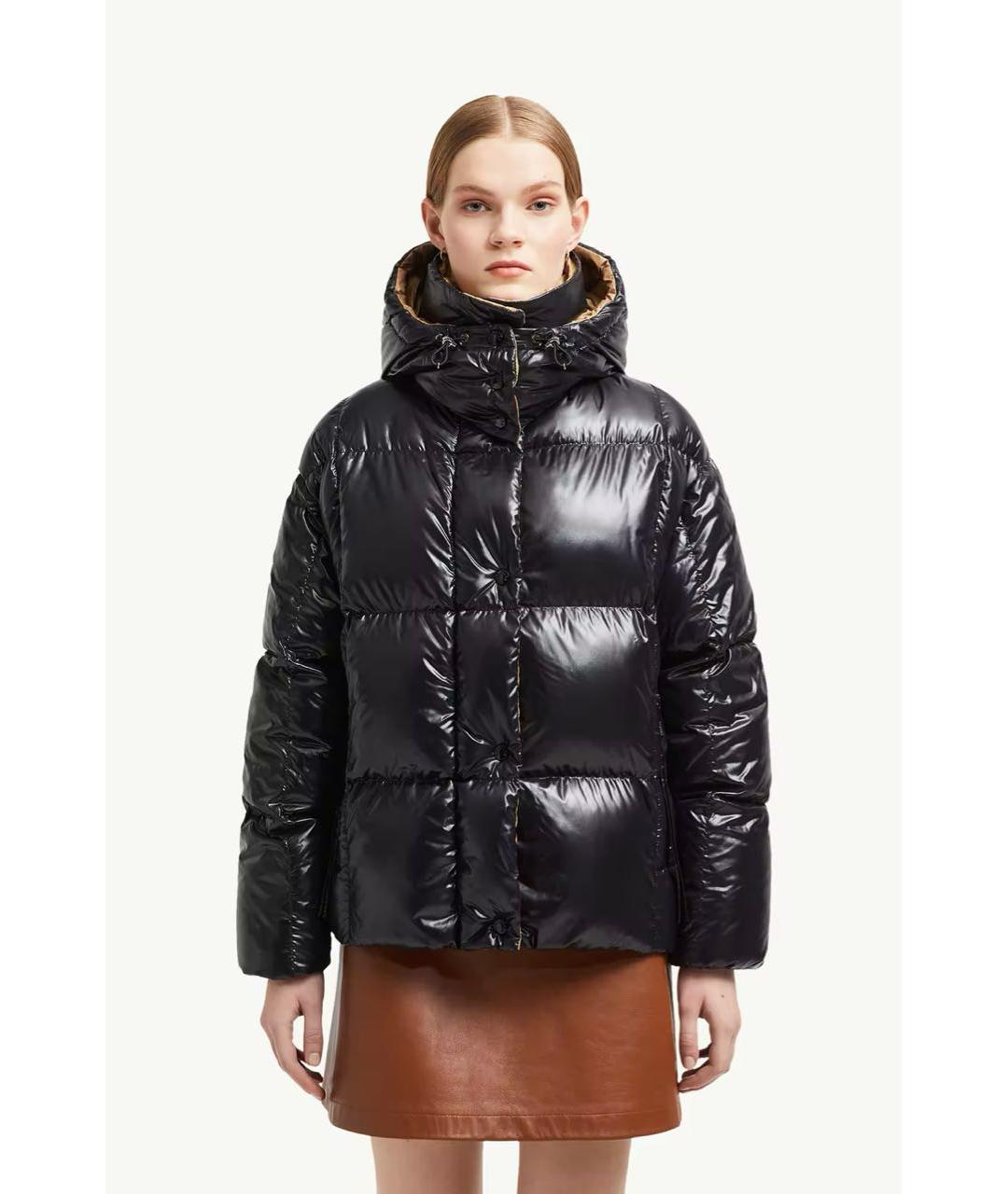 MONCLER Черный пуховик, фото 2