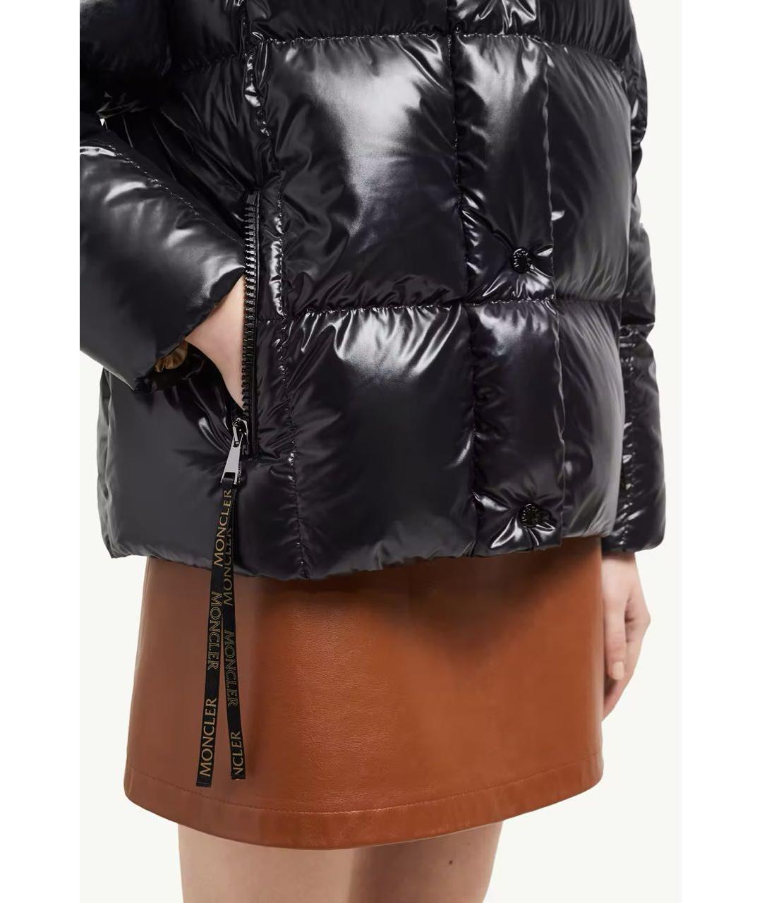 MONCLER Черный пуховик, фото 4