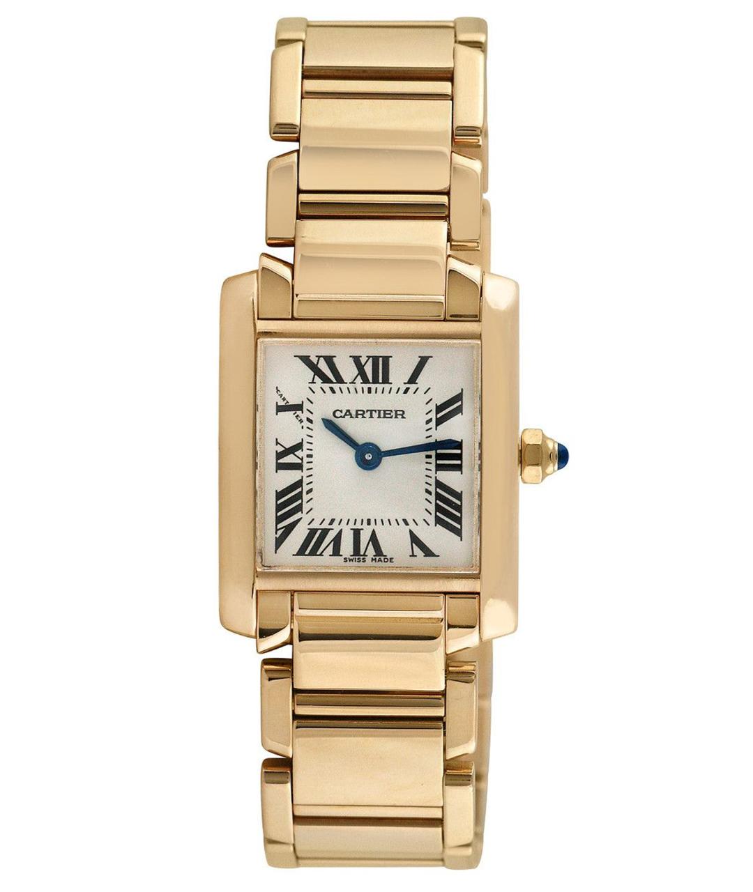 CARTIER Белые часы из желтого золота, фото 1