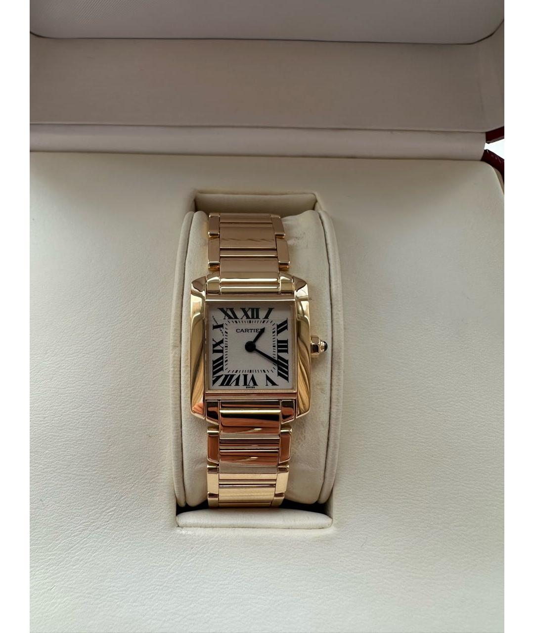 CARTIER Белые часы из желтого золота, фото 5