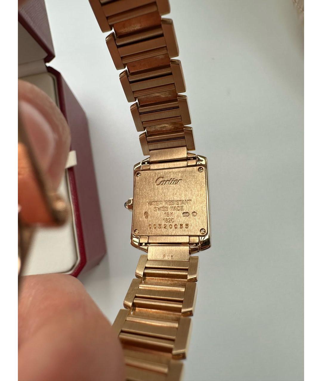 CARTIER Белые часы из желтого золота, фото 2