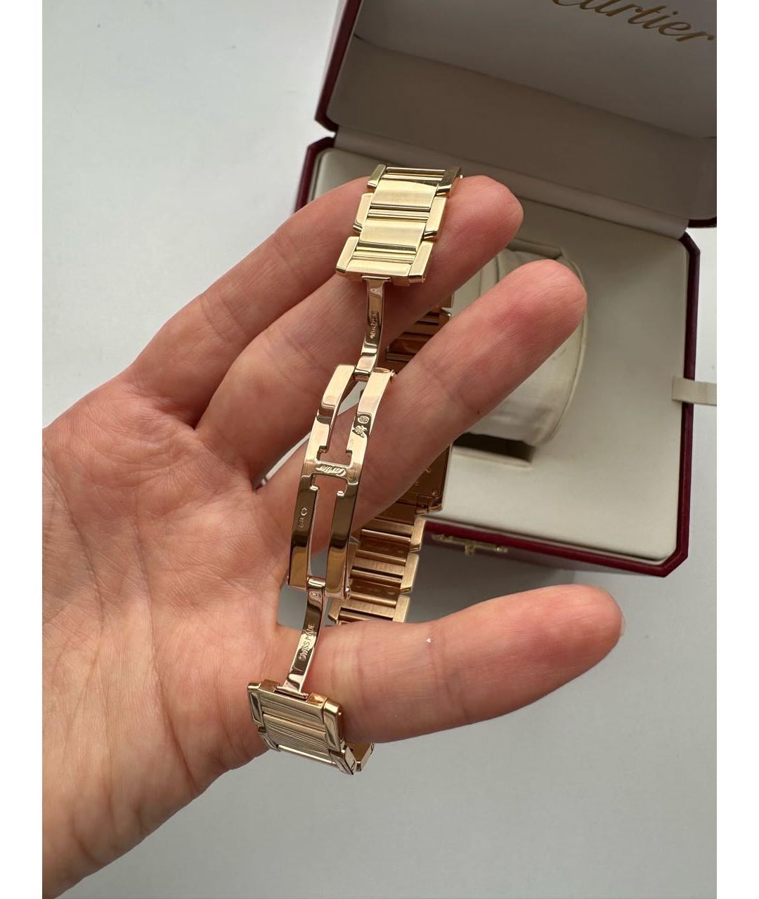 CARTIER Белые часы из желтого золота, фото 4