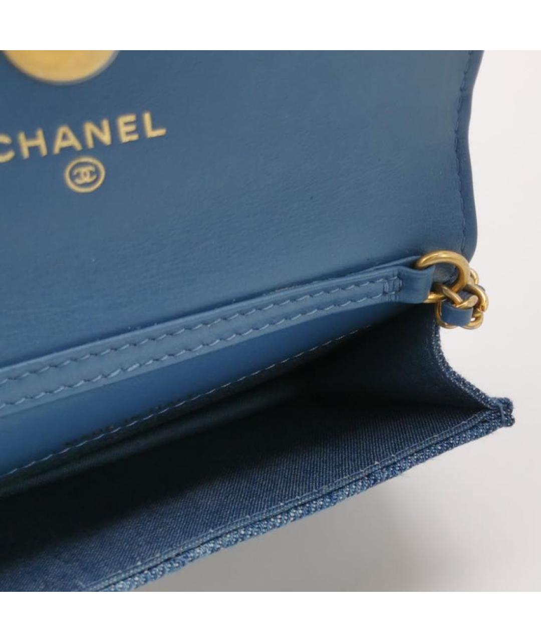 CHANEL Синяя сумка через плечо, фото 6