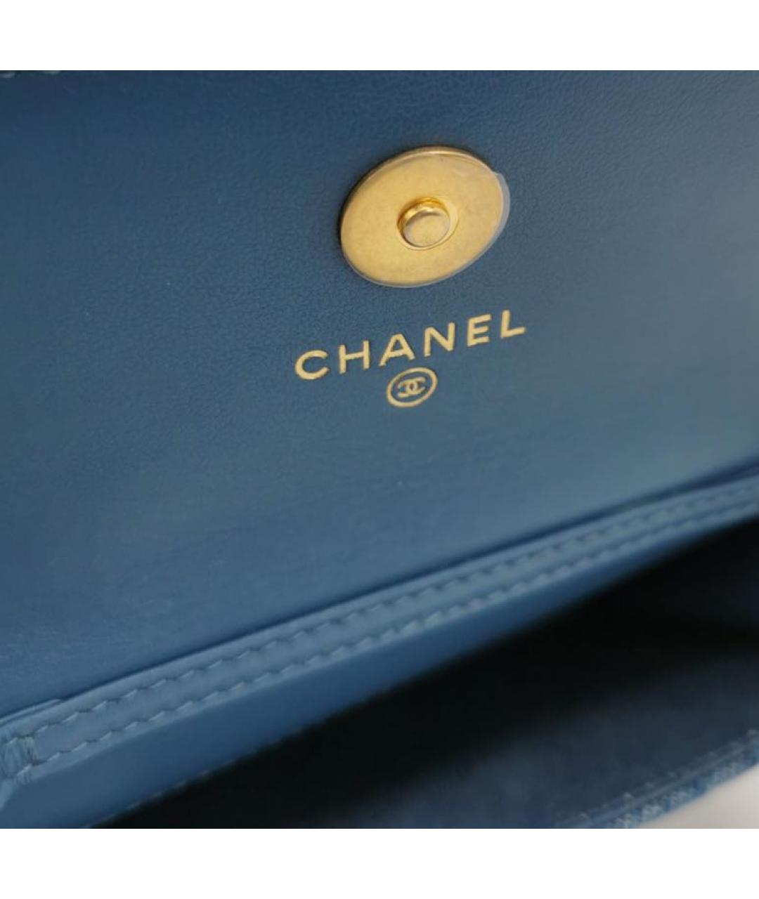 CHANEL Синяя сумка через плечо, фото 7