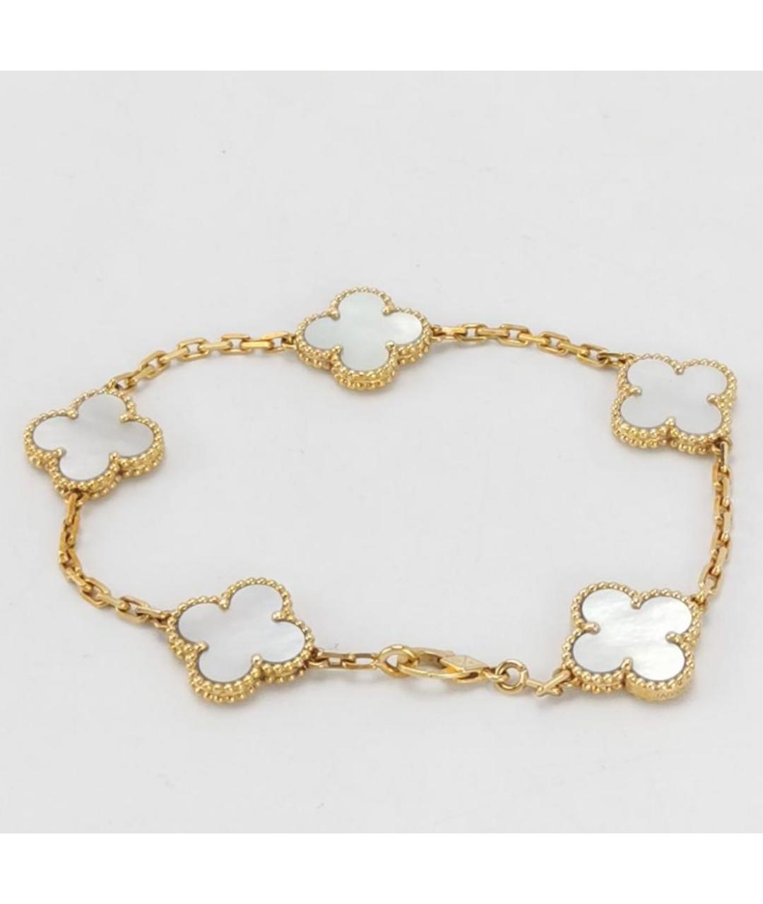 VAN CLEEF & ARPELS Белый браслет из желтого золота, фото 2