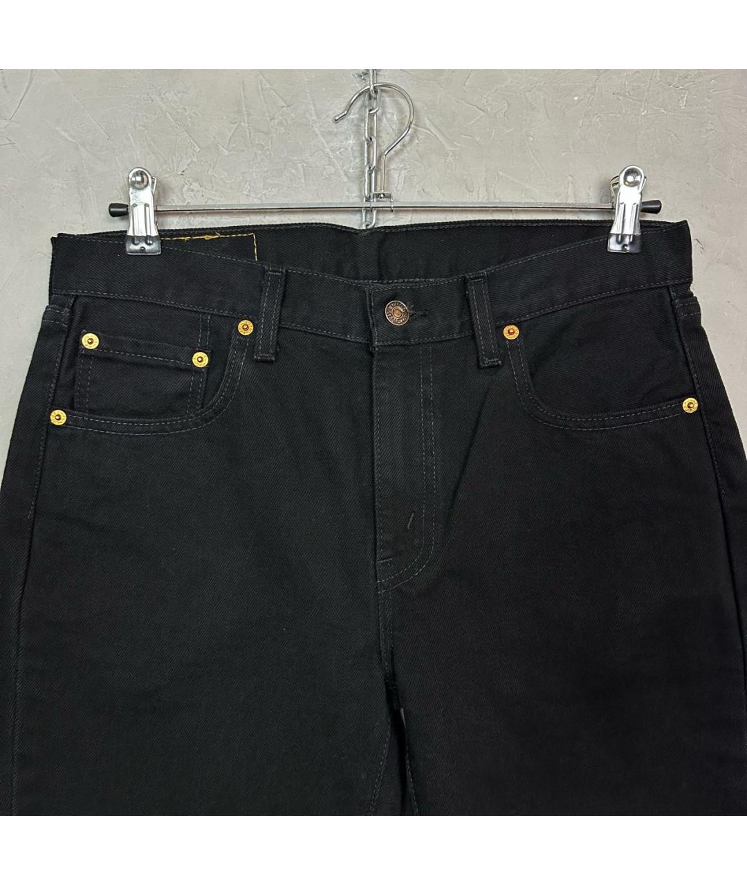LEVI'S Черные хлопковые прямые джинсы, фото 4