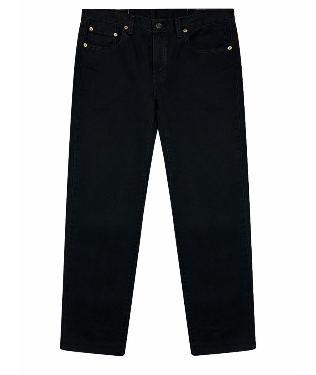 LEVI'S Черные хлопковые прямые джинсы, фото 1