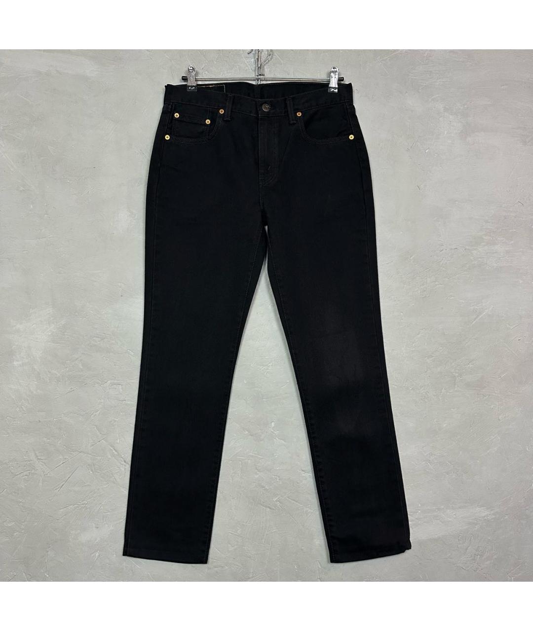 LEVI'S Черные хлопковые прямые джинсы, фото 7