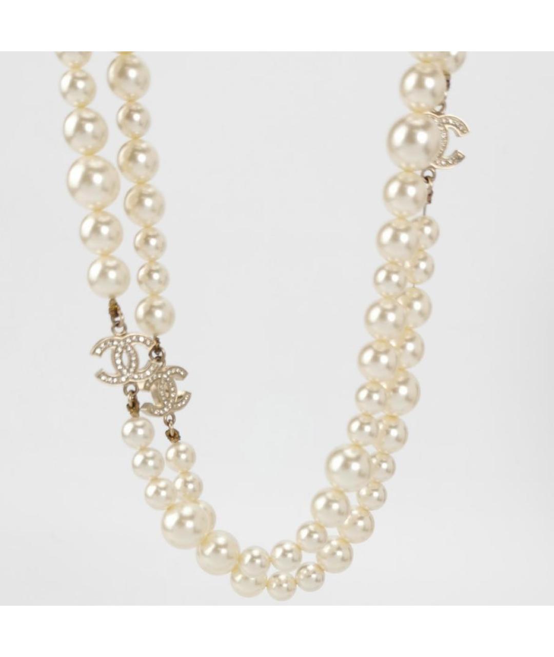 CHANEL Белое колье, фото 3