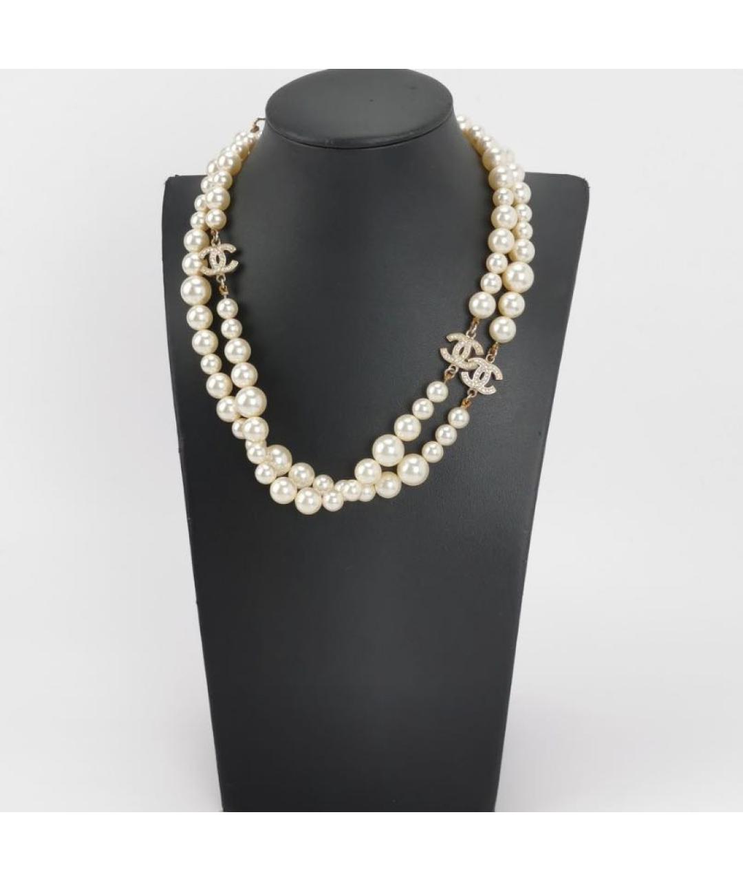 CHANEL Белое колье, фото 2