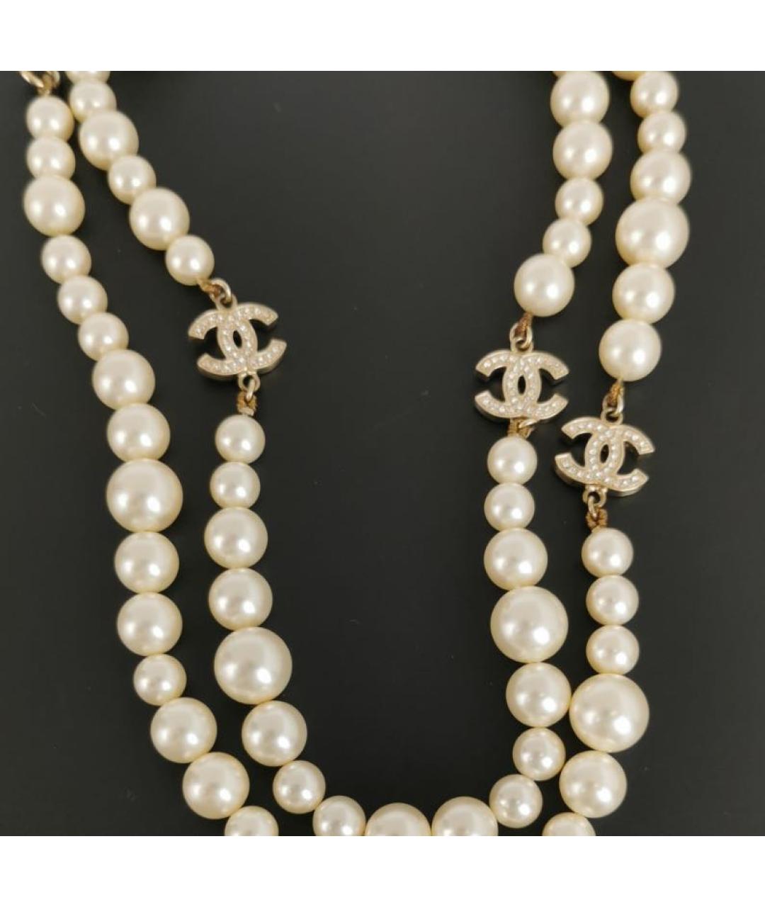 CHANEL Белое колье, фото 6