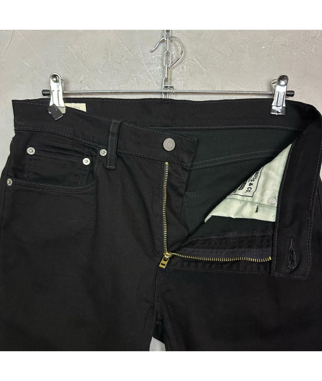 LEVI'S Черные хлопко-эластановые джинсы скинни, фото 5