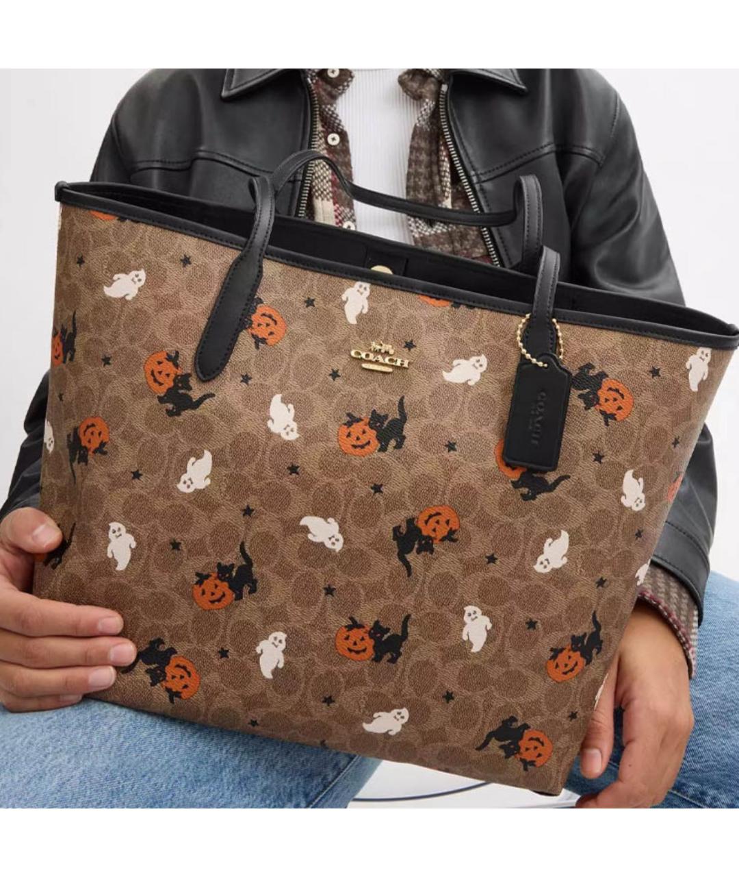 COACH Коричневая сумка тоут, фото 4